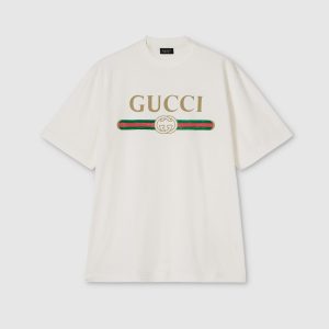 T-shirt in jersey misto seta stampato
