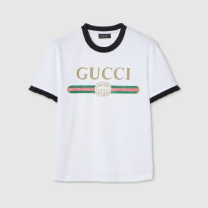 T-shirt in jersey di cotone stampato